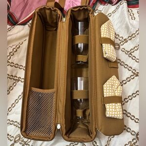 Elegant Brown Sunset Wine Carrier // Picnic at Ascot